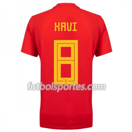 Camisetas España Xavi 8 Primera Equipacion Mundial 2018
